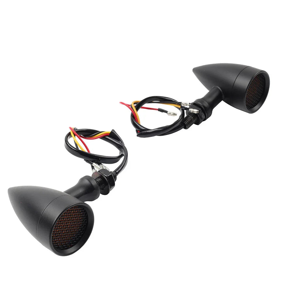 Black Turn Signal Lights for Harley Super Glide FXD Dyna Softail (2006-2017)