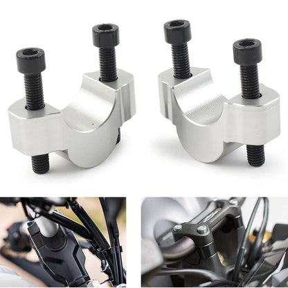Silver Handlebar Risers Clamp Adapter for Yamaha Tenere 700 (2019-2023)