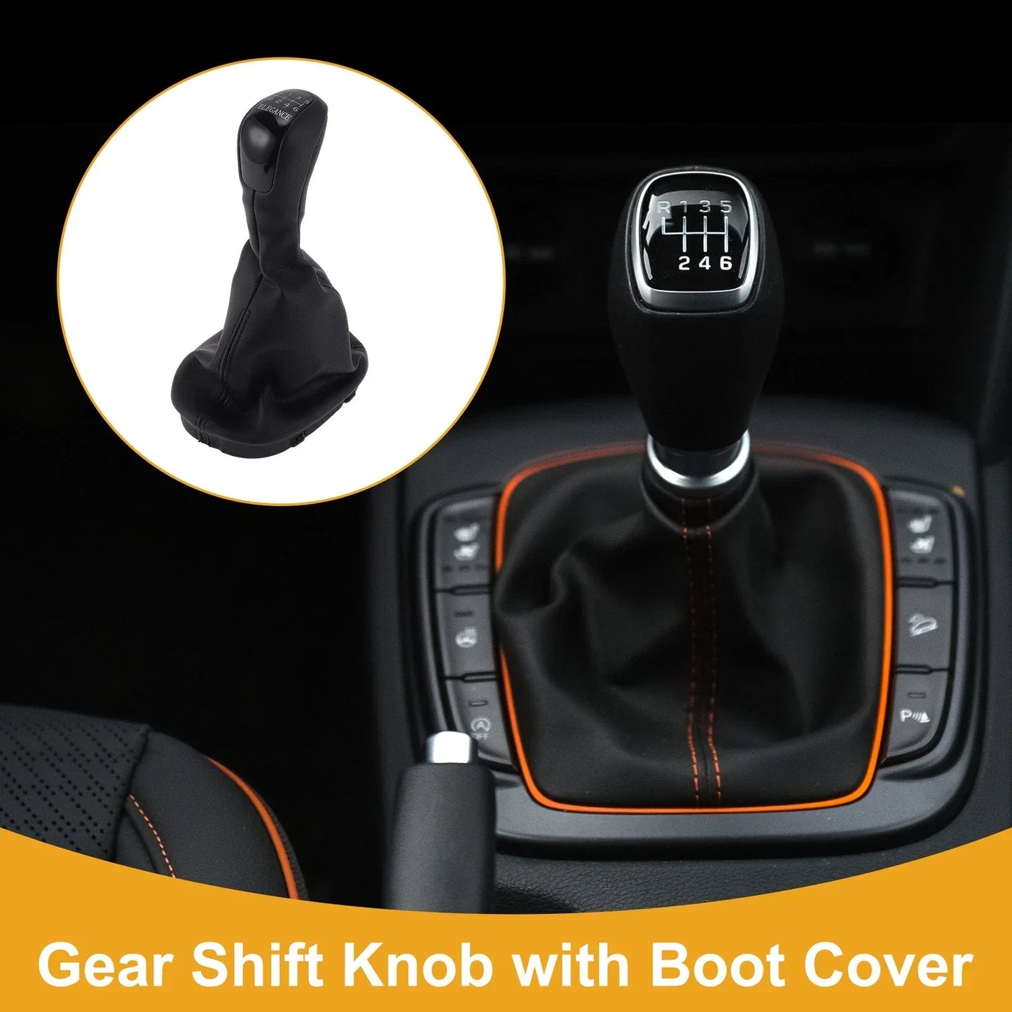 6 Speed Gear Shift Knob & Cover for Mercedes-Benz C-Class (2001-2007)