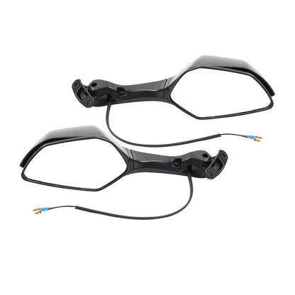 Motorcycle Rear View Mirrors w/ Turn Signals for Kawasaki Ninja ZX10R (2016-2023)