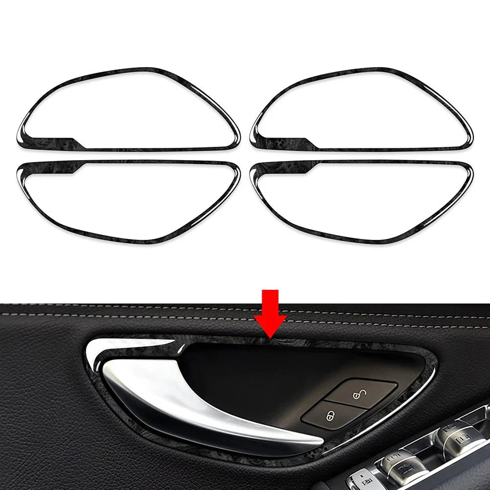 4pcs Interior Handle Frame Cover Trim for Benz C GLC Class (2015-2021)