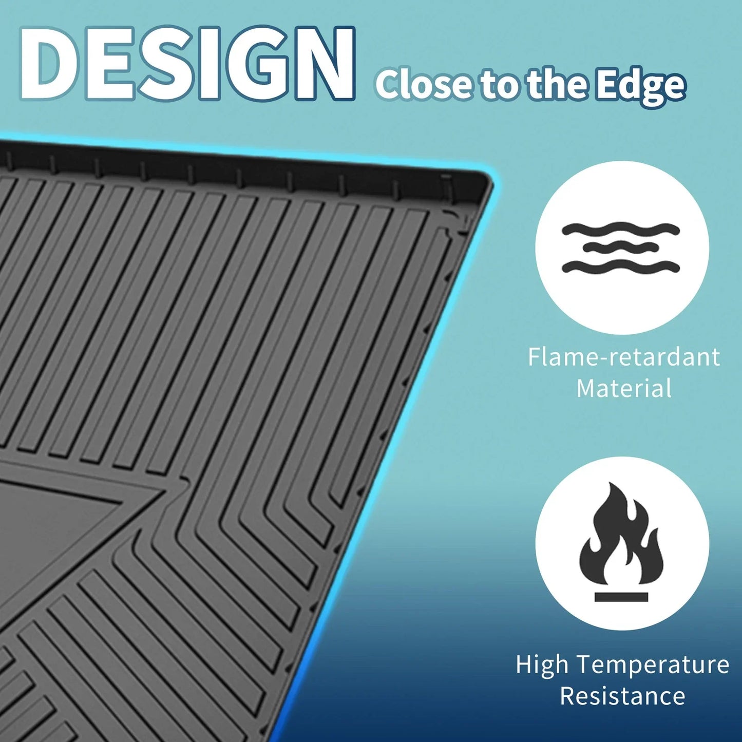 Flat Face Cargo Liner Rear Trunk Mat for Porsche Cayenne (2018-2024) 1 x Pc
