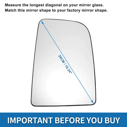 Heated Right Upper Side Mirror Glass for VW Crafter & Mercedes (2017-2023)
