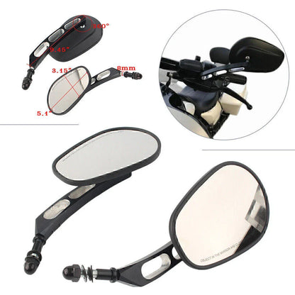 Matte Black Rearview Side Mirror for Harley Sportster 883, Softail, Dyna (2004-2023)