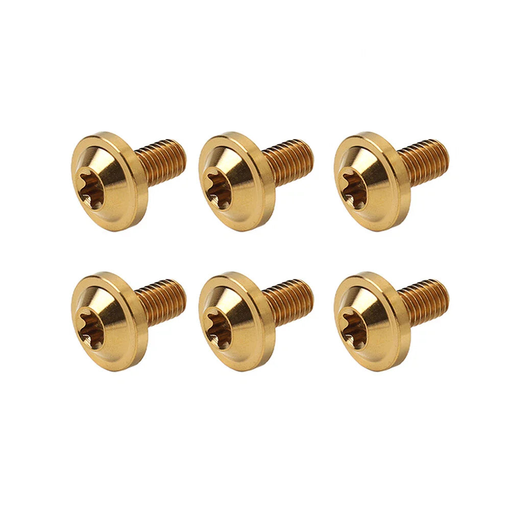 6 x Gold Titanium M6x15mm Torx Head Bolts for Bike Motorcycle