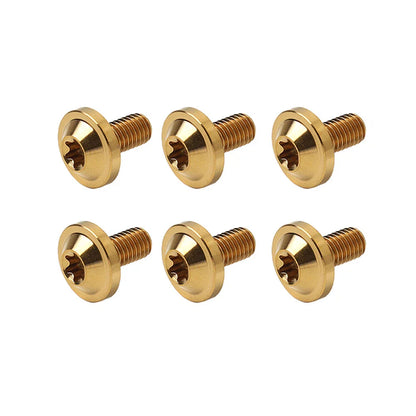 6 x Gold Titanium M6x15mm Torx Head Bolts for Bike Motorcycle