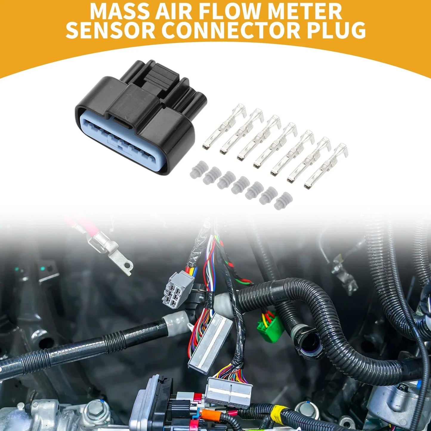 7 Pin Mass Air Flow Meter Sensor Connector Plug for Dodge (No MD336501)