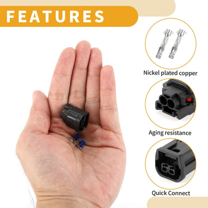 2 x Pin Fog Light DRL Lamp Connector for Honda