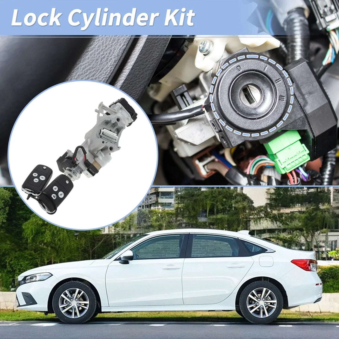 Ignition Lock Cylinder Set for Honda Civic (2012-2015)