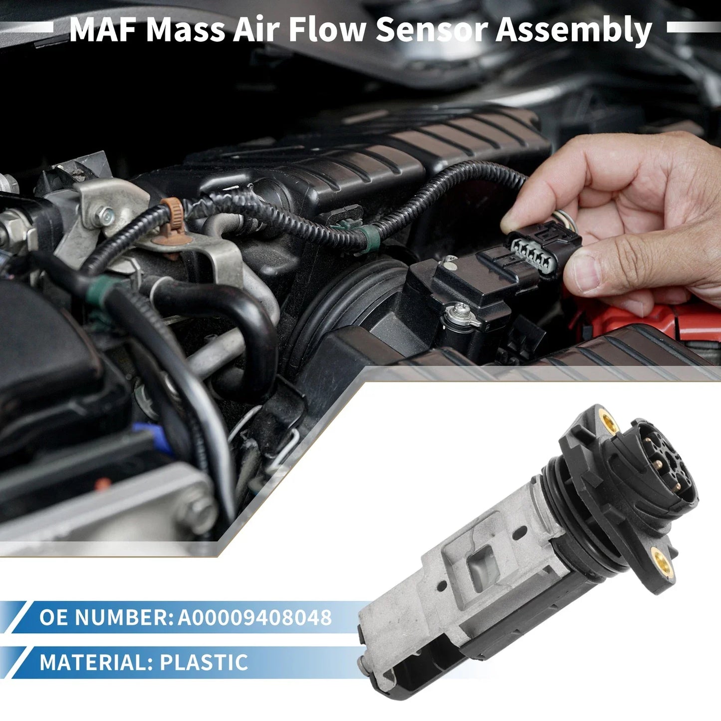 MAF Mass Air Flow Sensor for Mercedes-Benz W202 C140 W140 R129 (1993-2002)
