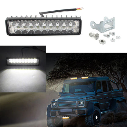 6" LED Work Light Bar Dual Color White Amber for Car
