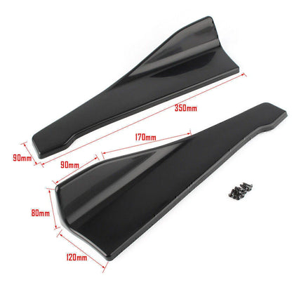 35cm ABS Bumper Spoiler Under Skirt Rocker Wings for Car SUV AUTO