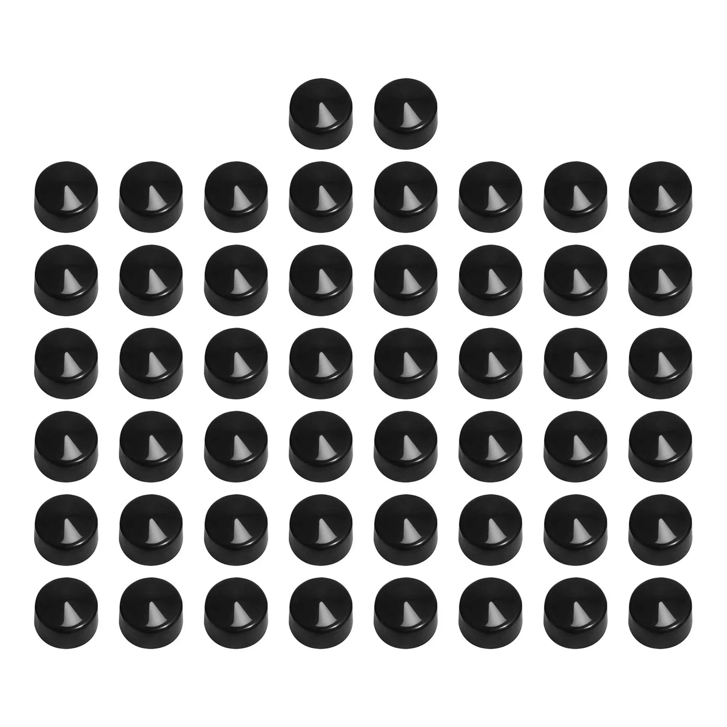 Black Bolt Toppers Caps Cover Set for Harley Softail Twin Cam (1984-2006)