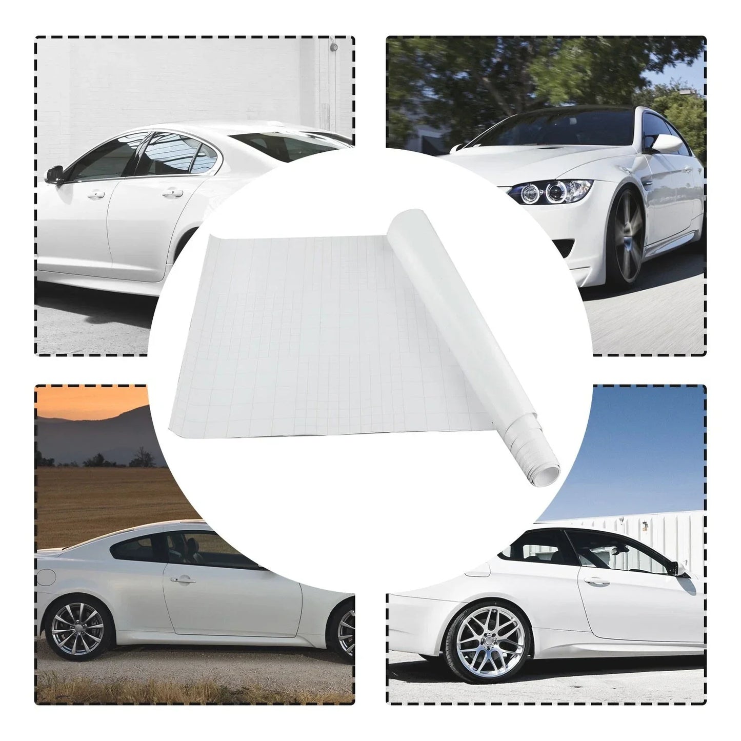 Vinyl Film Wrap / 30x150CM / Car Gloss White Sticker Decal