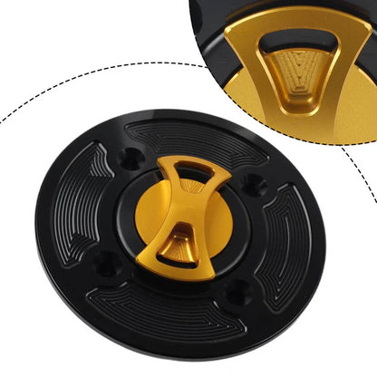 Gold Fuel Gas Tank Cap Cover for APRILIA RSV1000 2004-2008, Tuono V4R 2011-2017, RSV4 R