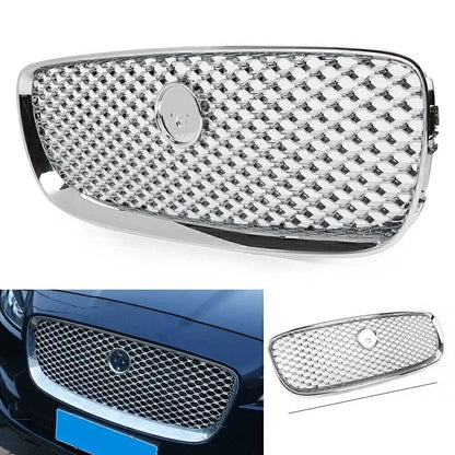 Front Upper Bumper Mesh Grille for Jaguar XF XFR (2016-2020) Chrome