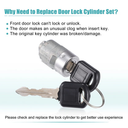 Door Lock Cylinder for Chevrolet GMC (Fits Driver/Passenger Side)