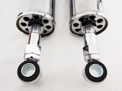 Chrome Rear Shock Absorbers for Harley Davidson FLST Heritage Softail (89-90)