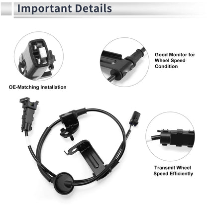 ABS Wheel Speed Sensor for Hyundai Elantra 2016-2019 (2 x Sensors)