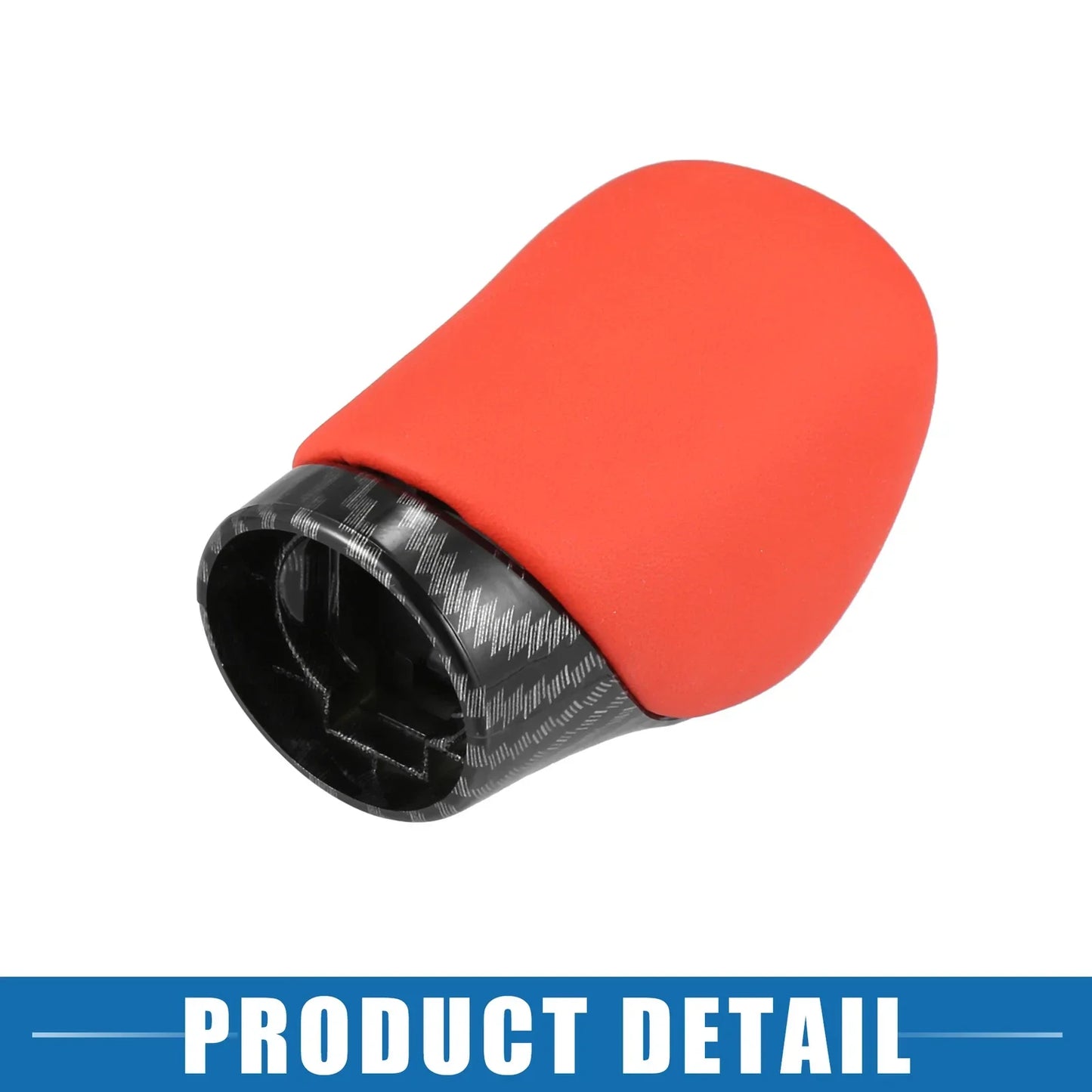 Automatic Gear Shift Knob Cover for Lexus - Carbon Fiber & Red Faux Leather