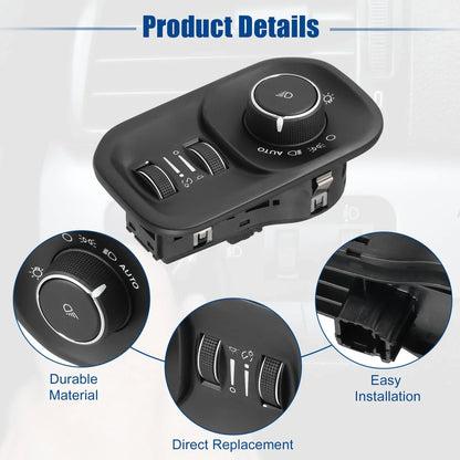 Headlight Lamp Switch Button for Dodge RAM 1500 2500 3500 (2013-2018)