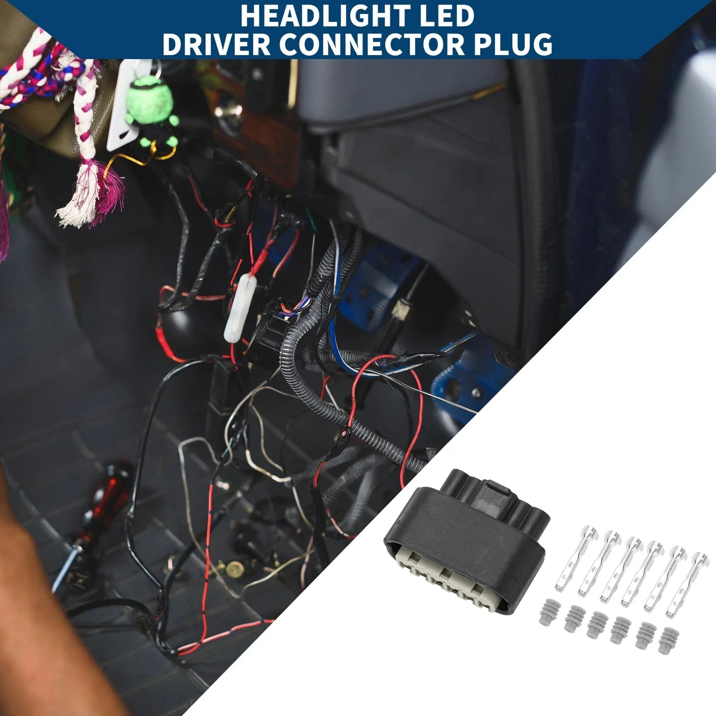 6Pin LED Headlight Driver Connector Plug for Honda Accord Spirior (2013-2017)