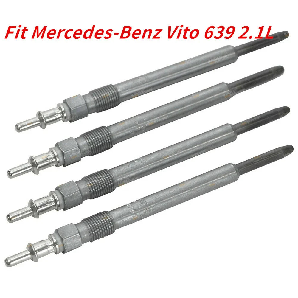 Set of 4 Glow Plugs for Mercedes-Benz Vito 639 2.1L Diesel (2004-2010)