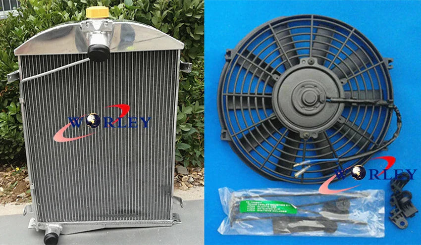 56MM Core Aluminum Radiator & Fan for Ford Model A (1930-1931)