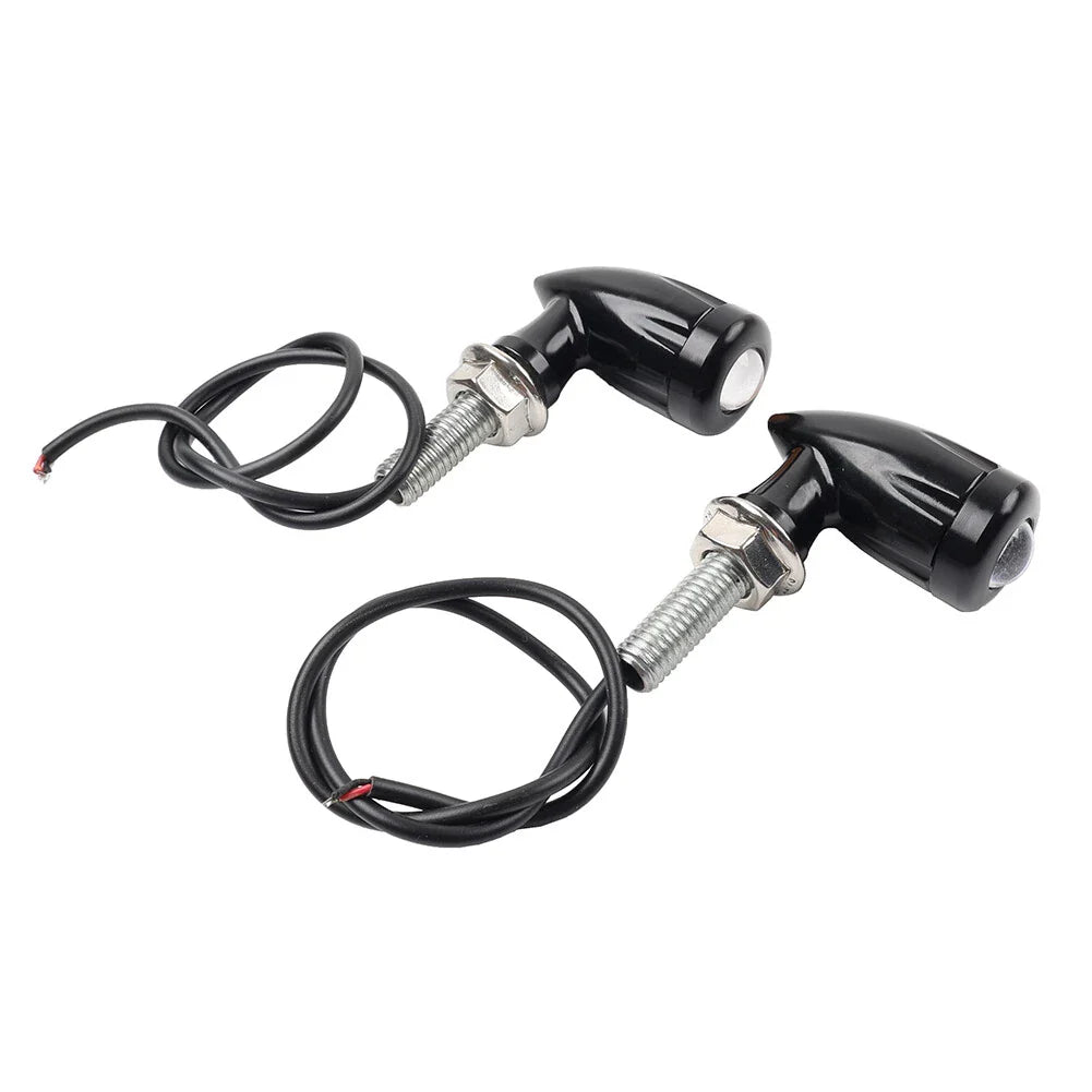 Mini Turn Signal Light Blinker Black for Harley Bobber Cafe Racer