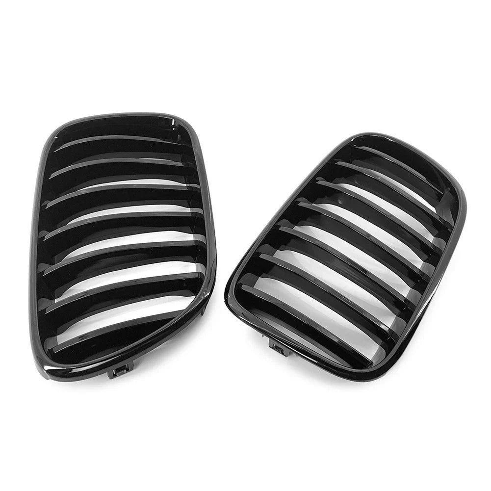 Front Radiator Kidney Grille Gloss Black for BMW X3 (2011-2013)