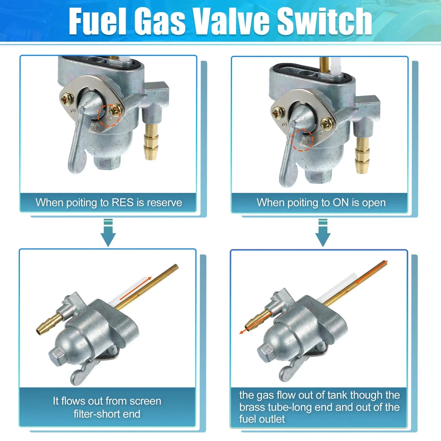 ATV Fuel Gas Tank Petcock Valve for Honda S90 (1965)