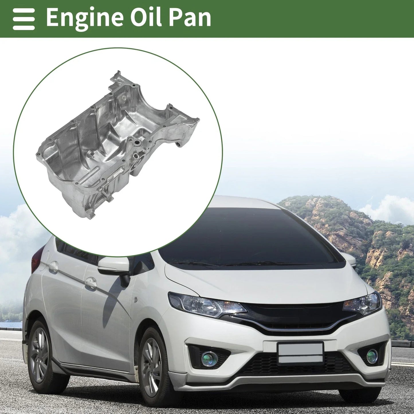 Engine Oil Pan for Honda Fit Base (2009-2013) - 1 x Aluminum Cover
