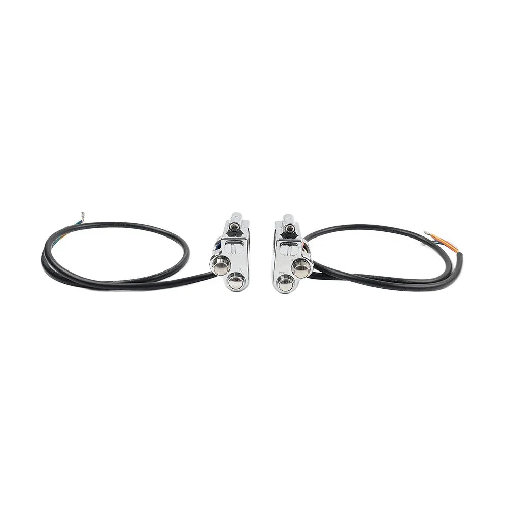 1" CNC Handlebar Switch Controls Housing for Harley Universal Motor Chrome