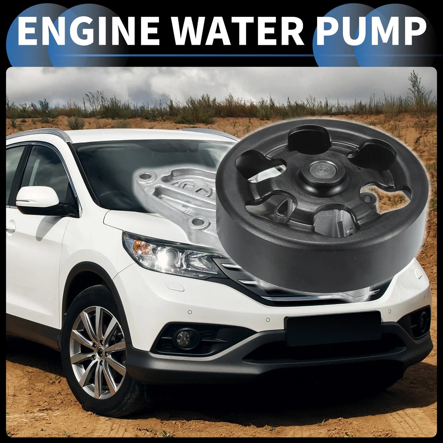 Water Pump for Honda CR-V 2002-2006 with Rubber Ring Kit