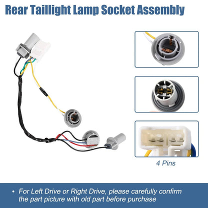 Tail Lamp Holder & Wiring Harness for Hyundai Sonata 4-Door (2011-2014)