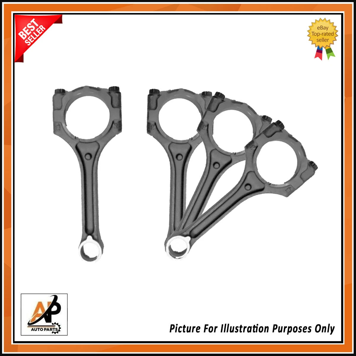 Connecting Rod Set for Hyundai Sorento 2.0 CRDi D4HA (2013–2015) 4PC