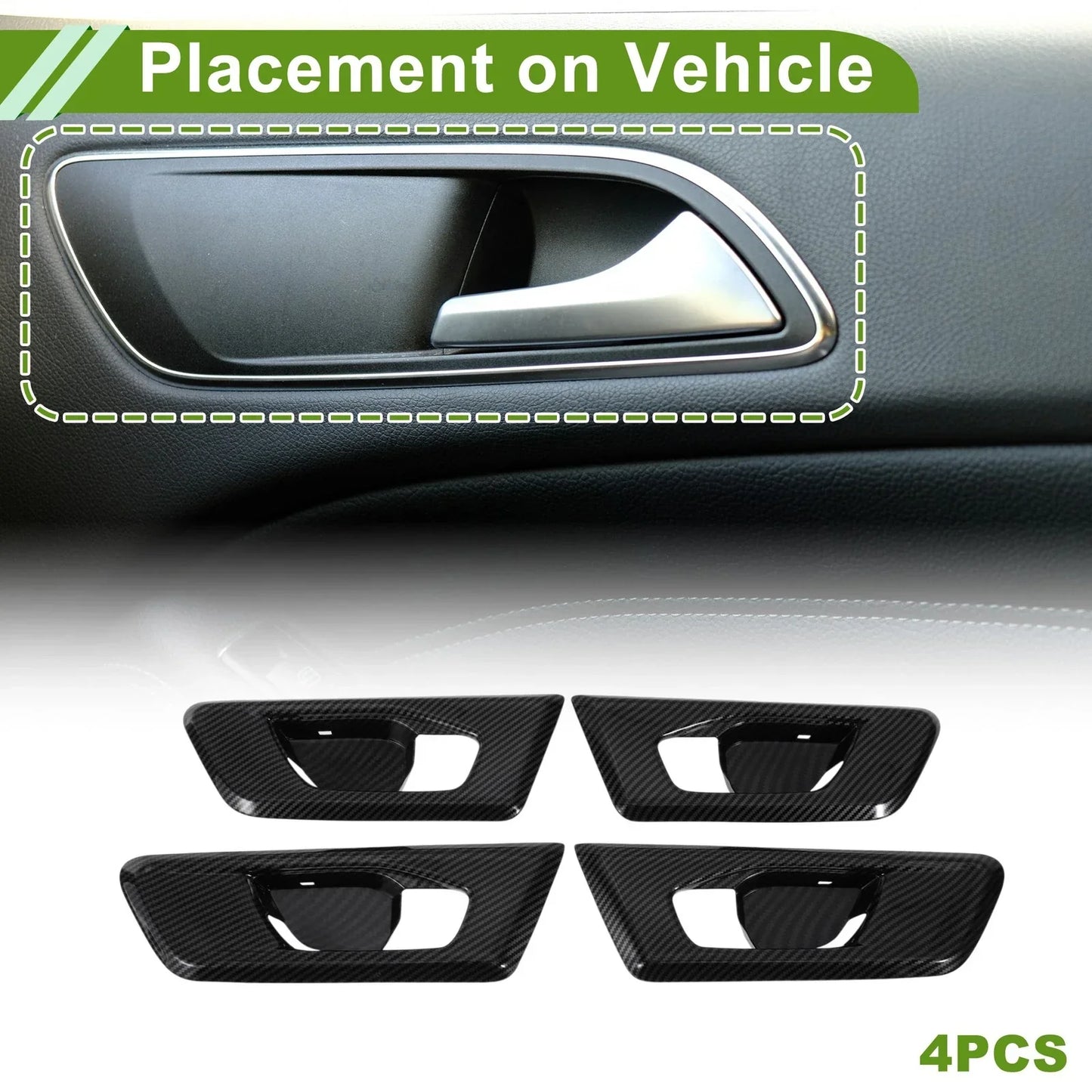 Interior Door Handle Bowl Cover Trim for Honda CR-V (2017-2022) - 4 Pcs