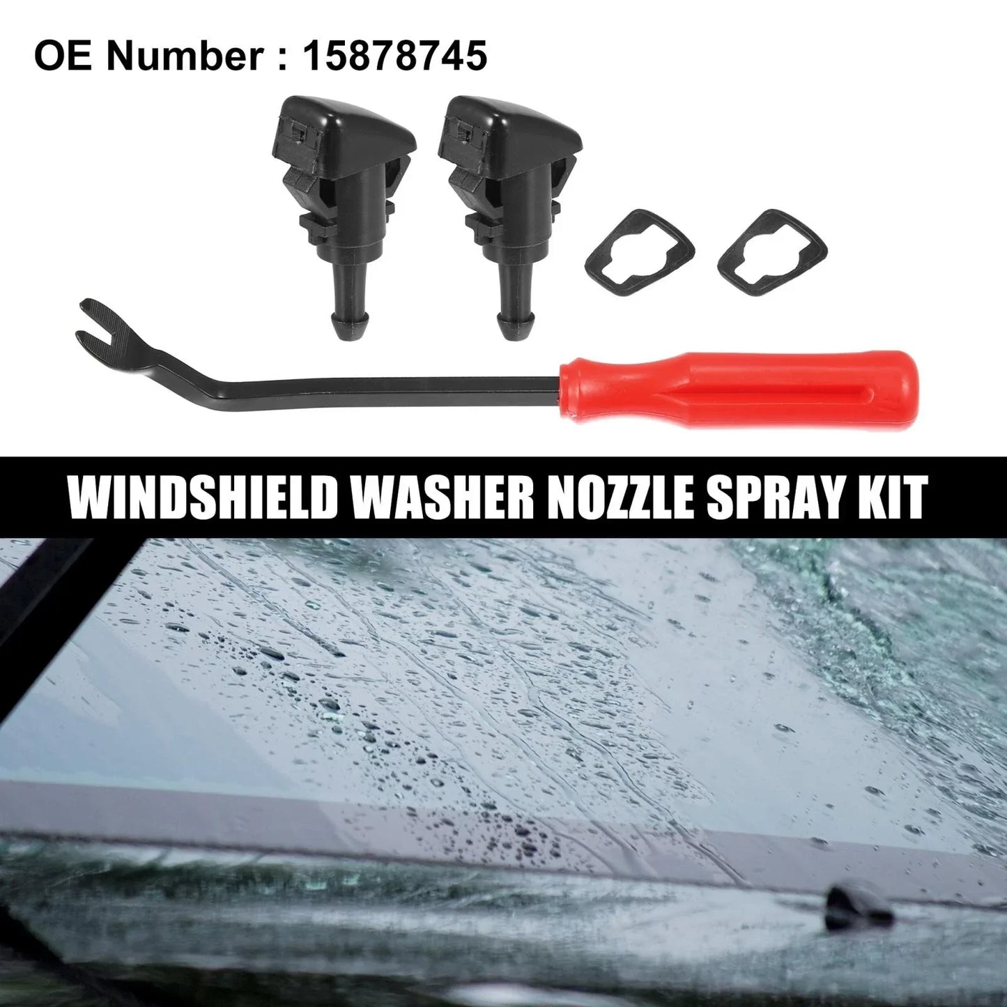 5 x Front Windshield Washer Nozzles for GMC Envoy, Trailblazer (2002-2009)