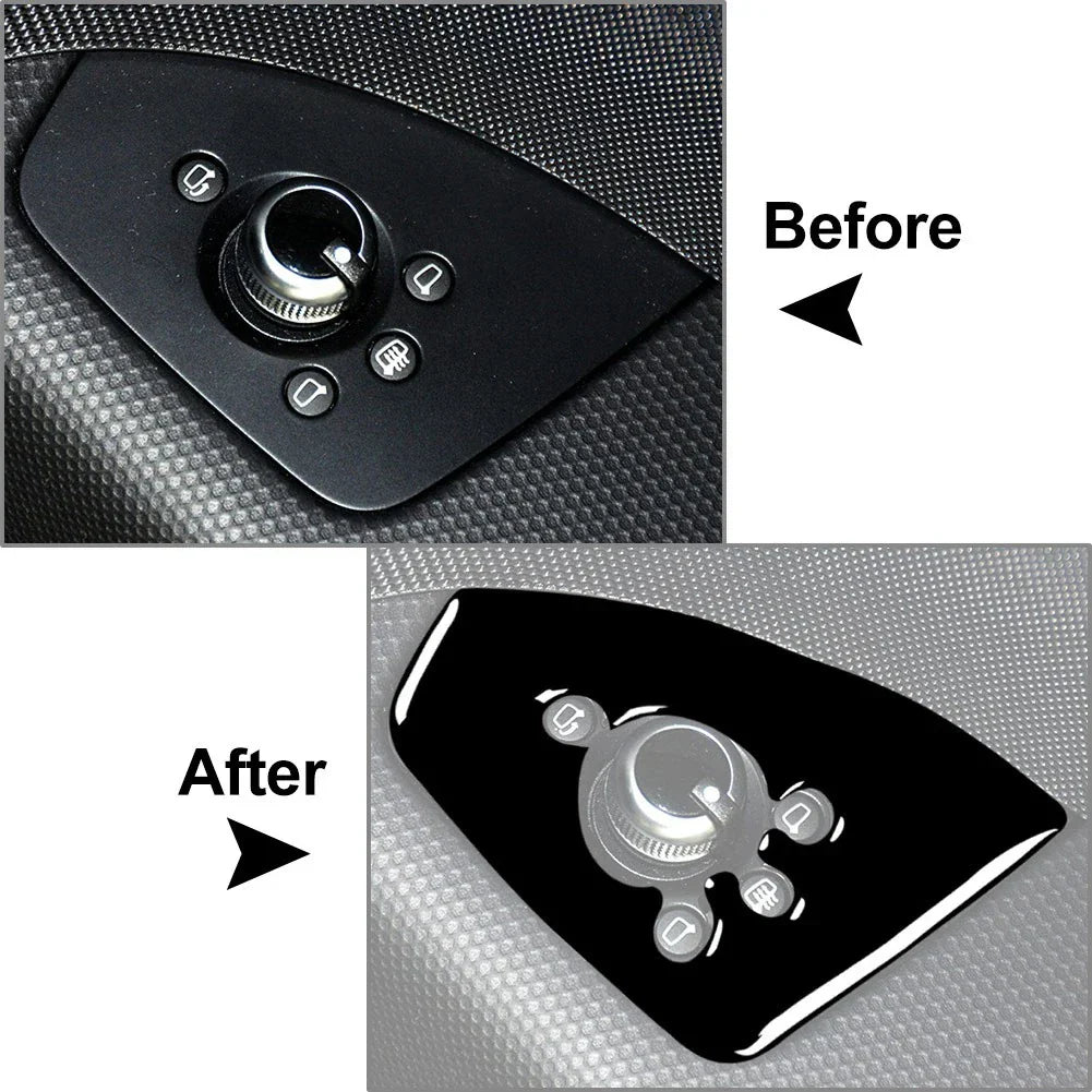 Black Interior Car Door Lock Panel Cover Trim for Audi TT TTS TTRS (2008-2014)