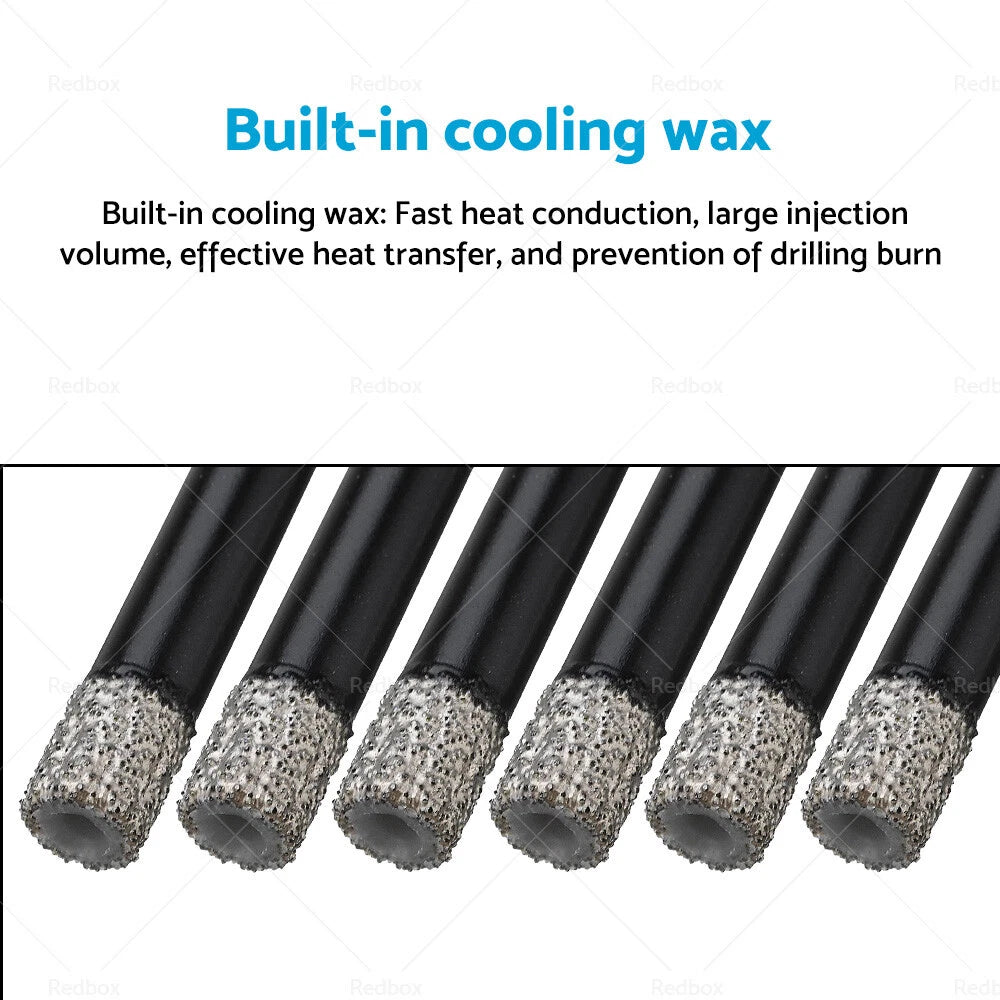 5PCS 6mm Dry Diamond Drill Bits for Porcelain, Granite, Glass, Marble
