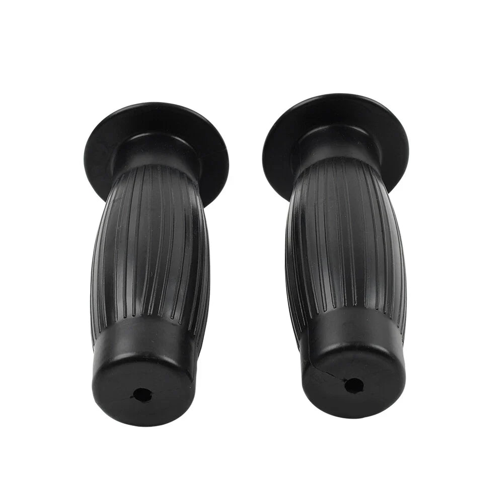 Universal 7/8" 1" Easy-Hold Hand Grips for Vintage Motorcycle Handlebars Black