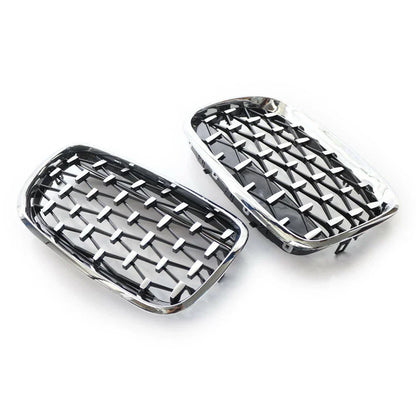 2 x Kidney Radiator Grille for BMW X5 E70, X6 E71, E72 Hybrid (2007-2013)