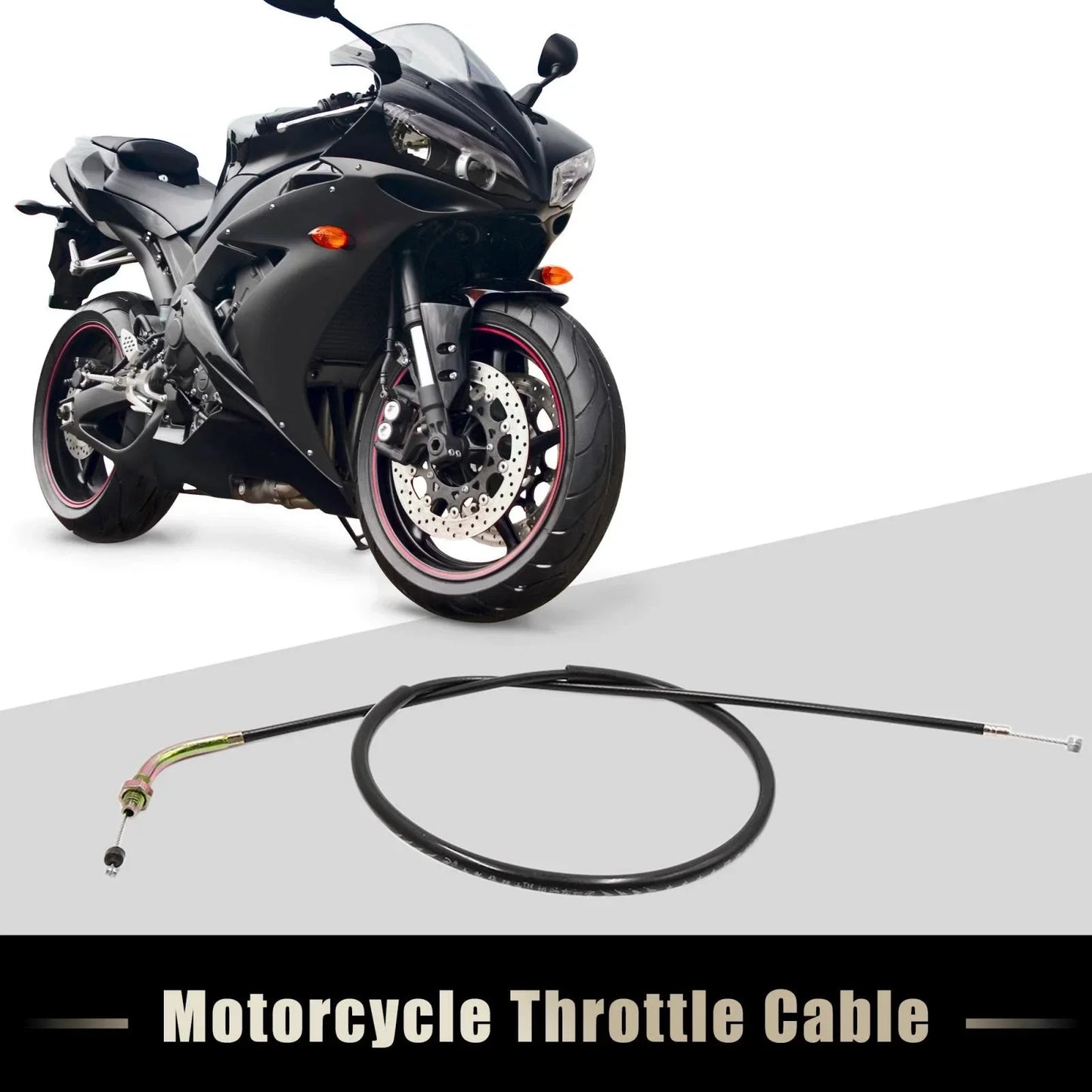 37.4" Black Rubber Coated Throttle Cable for Honda CBT125