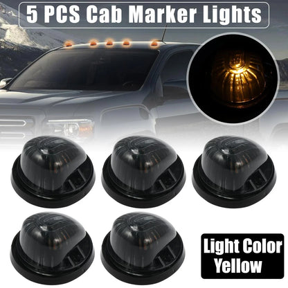 5 x Smoked Black Cab Marker Light Covers for GMC C1500 (1979-1984, 1986)