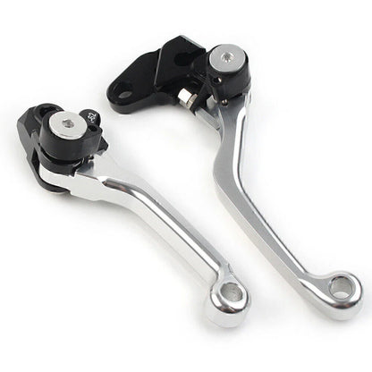 Silver Pivot Brake Clutch Levers for Suzuki RM125 RM250 RM85 (2001-2023)