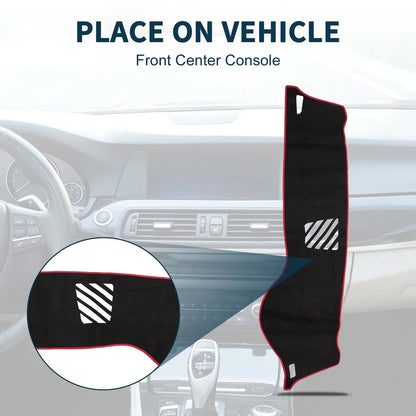 Dashboard Dash Cover Mat for BMW 5 Series F10/F11 (2010 - 2017) Black Red