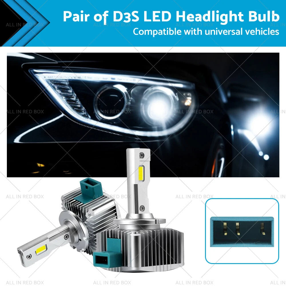 D3S LED Headlight Bulbs Conversion Kit for Car (90W)