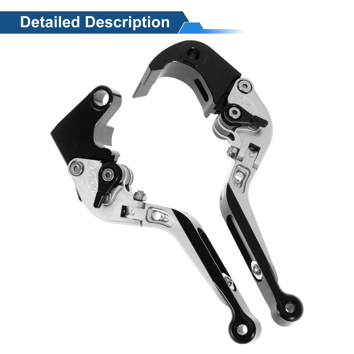 Adjustable Brake Clutch Levers for Honda CBR600RR (2003-2016) Silver Black