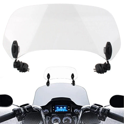 Adjustable Windshield Extension Spoiler Deflector for Motor Vehicle Clear
