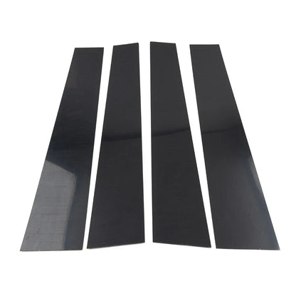 Pillar Post Set Door Window Trim Covers Gloss Black for Dodge Ram 1500 (19-24)